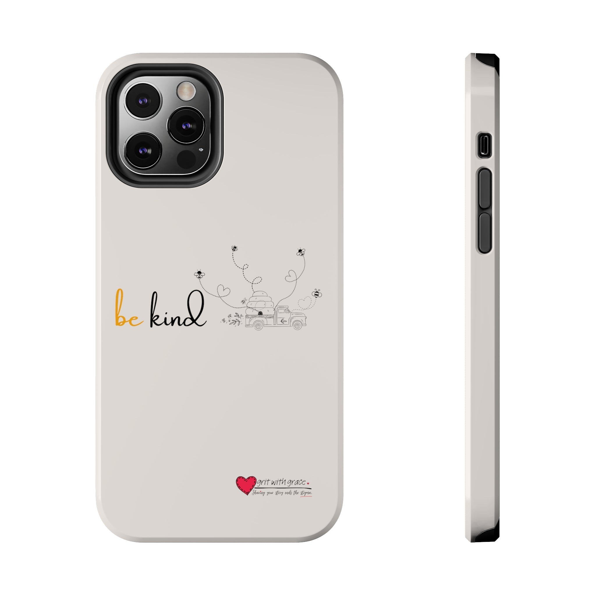 Bee Happy Series - "Be Kind." Tough Phone Cases