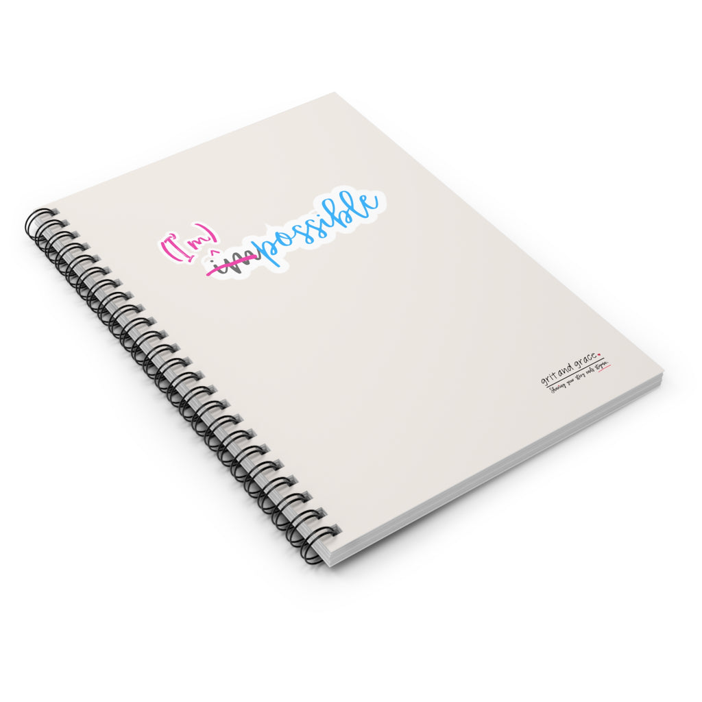 Mental Health Matters - "(I'm) possible." Spiral Notebook - Ruled Line