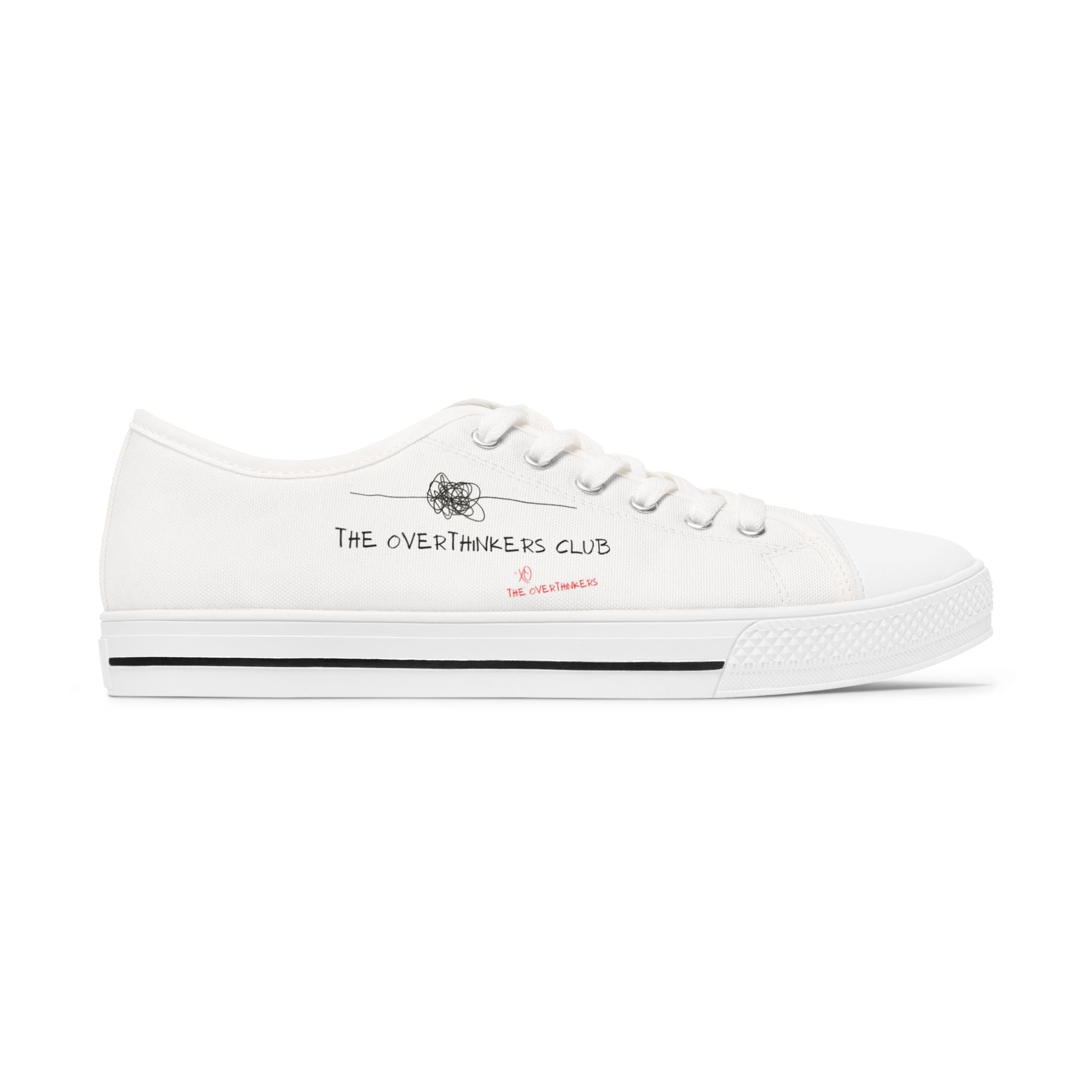 The Overthinkers Club Series - "The Overthinkers Club -xo The Overthinkers" Women's Low Top Sneakers
