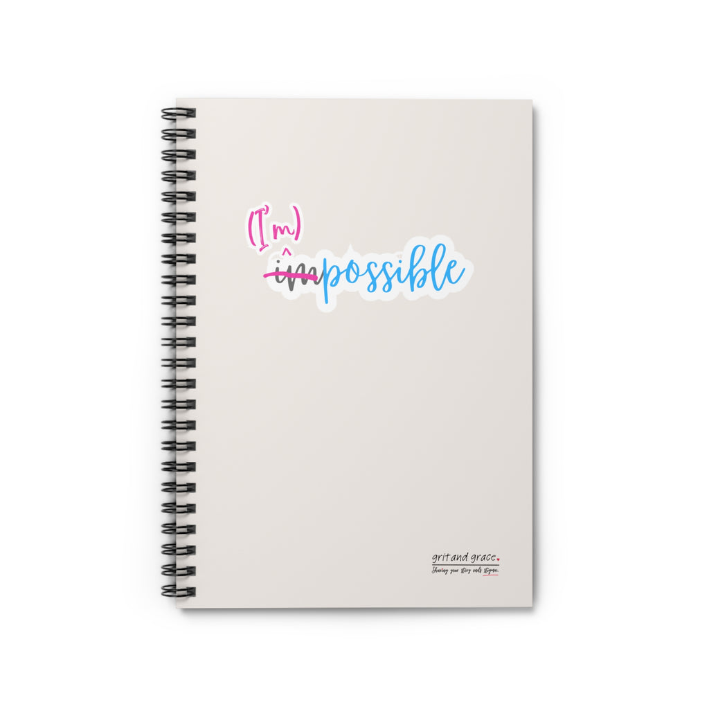 Mental Health Matters - "(I'm) possible." Spiral Notebook - Ruled Line