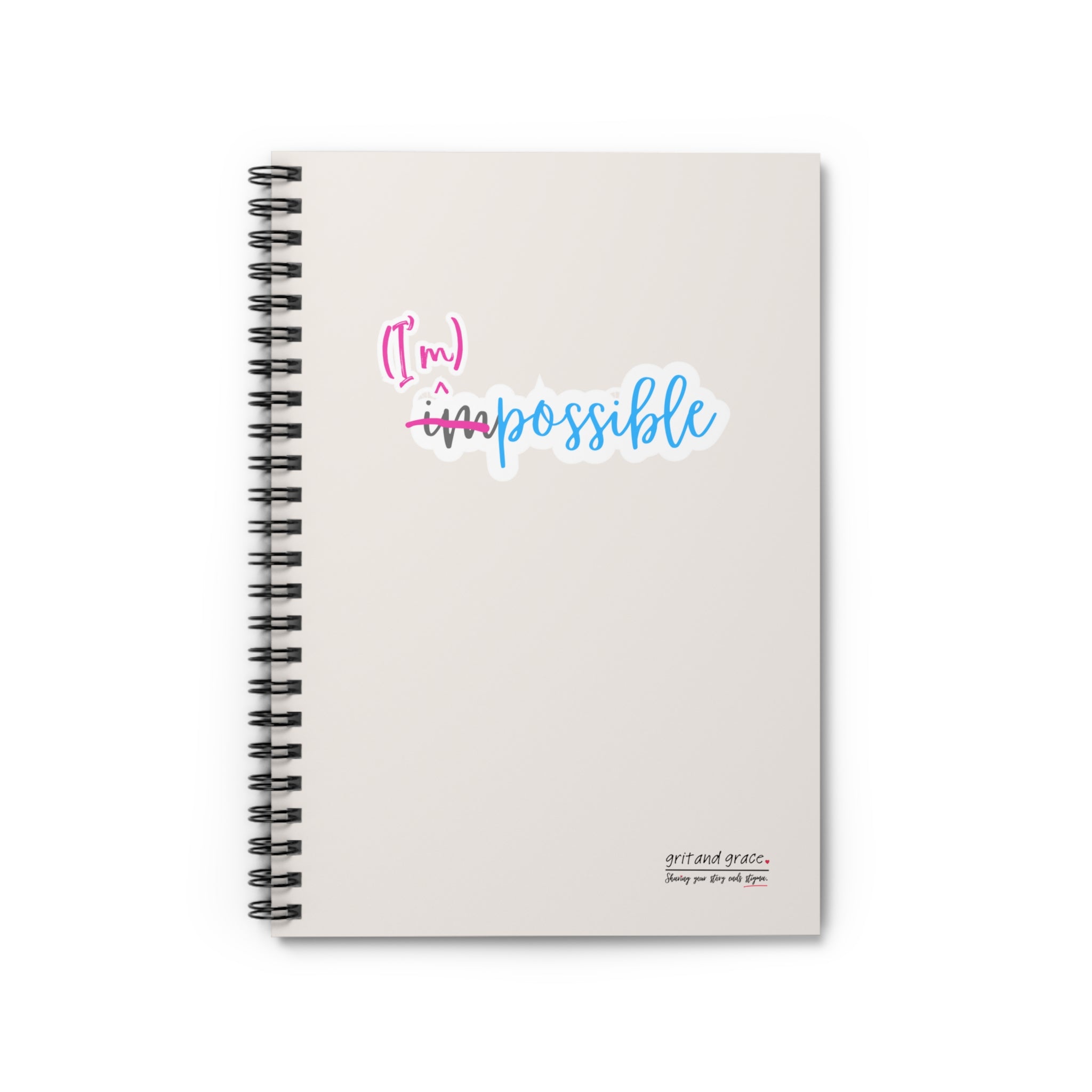 Mental Health Matters - "(I'm) possible." Spiral Notebook - Ruled Line
