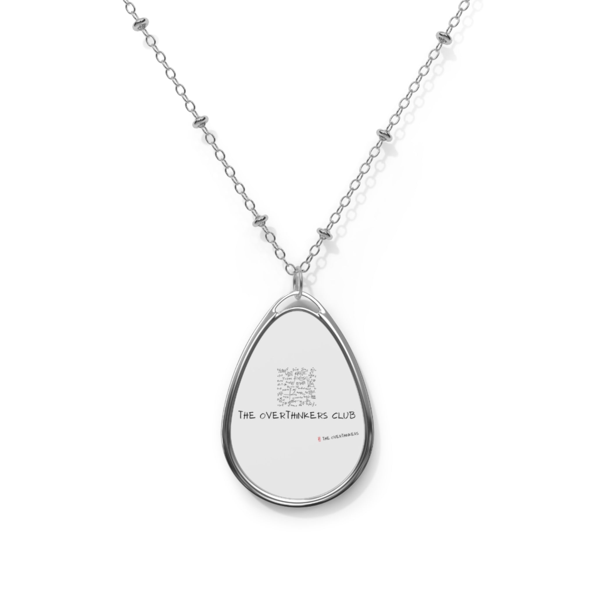 The Overthinkers Club Series - "You belong -xo The Overthinkers"  Oval Necklace