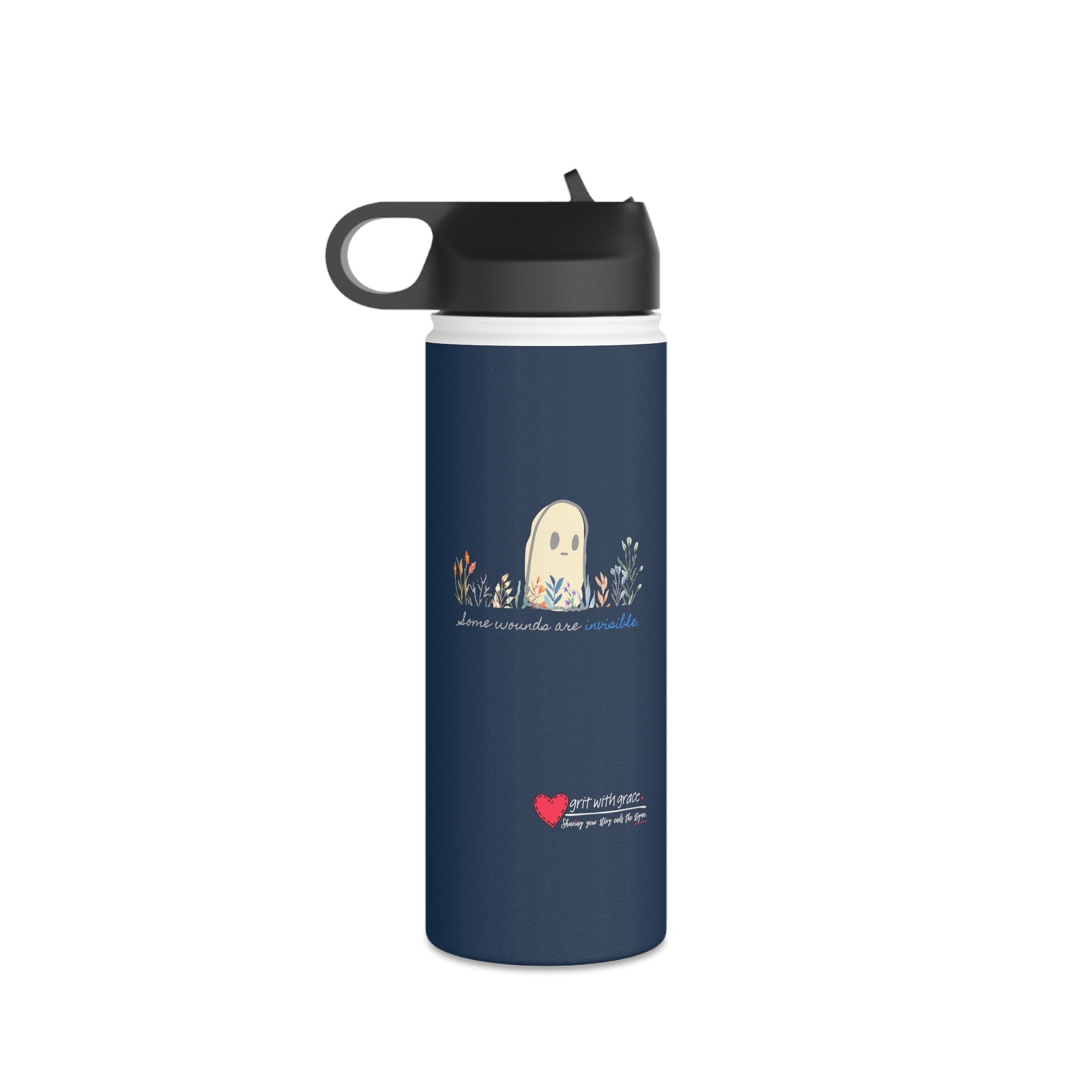 Invisible Ghost 'Invisible Wounds' Stainless Steel Water Bottle