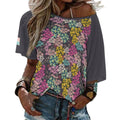 Summer Vibes Collection Women’s Off the Shoulder Half-Sleeve T-shirt