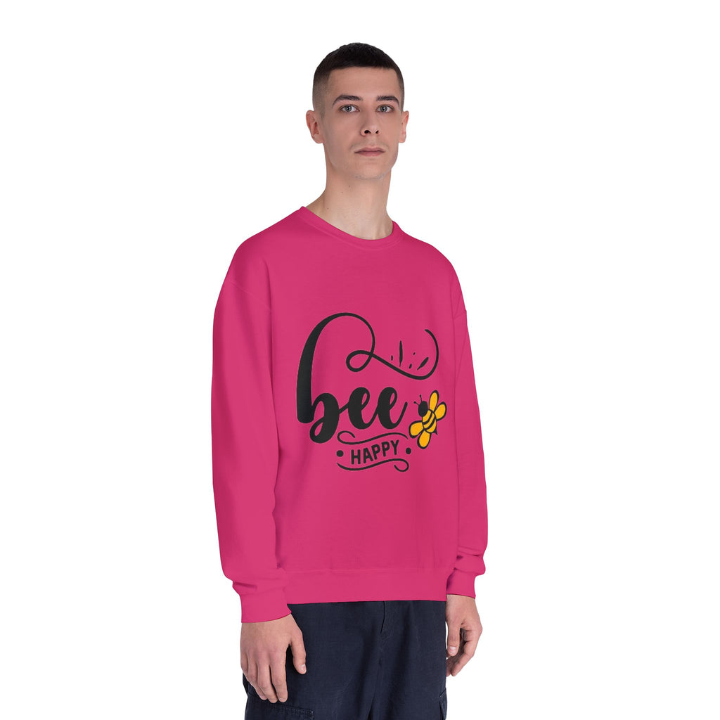 Bee Happy Series - "Bee Happy." Unisex NuBlend Crewneck Sweatshirt