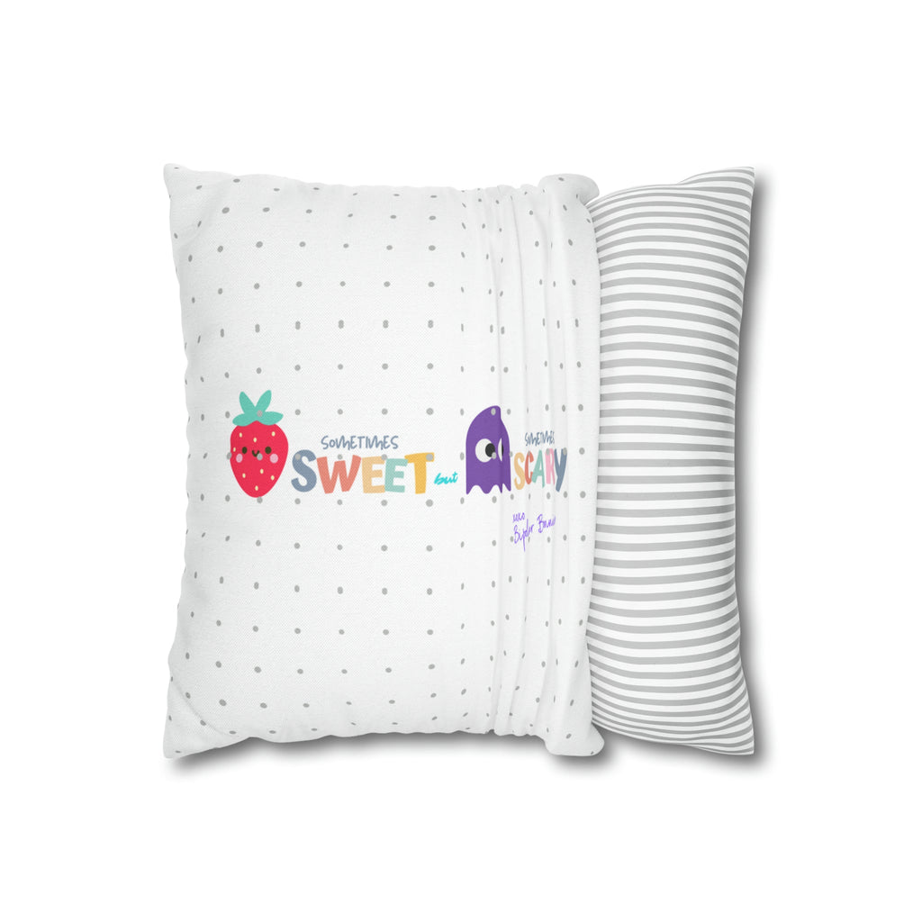 Bipolar Bonnie Series - "Sweet But Scary" and ""Sunshine Little Hurricane" Spun Polyester Square Pillow Case