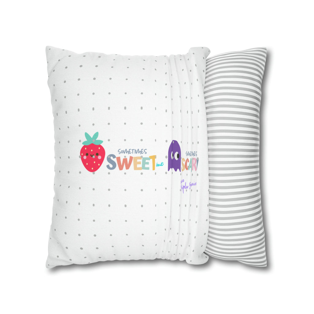 Bipolar Bonnie Series - "Sweet But Scary" and ""Sunshine Little Hurricane" Spun Polyester Square Pillow Case