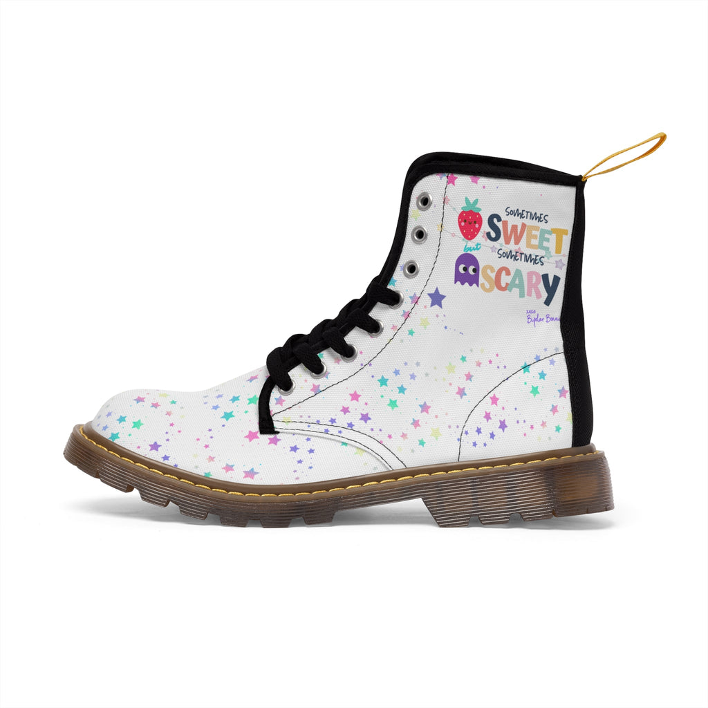 Bipolar Bonnie 'Sweet But Sometimes Scary' Combat Boots