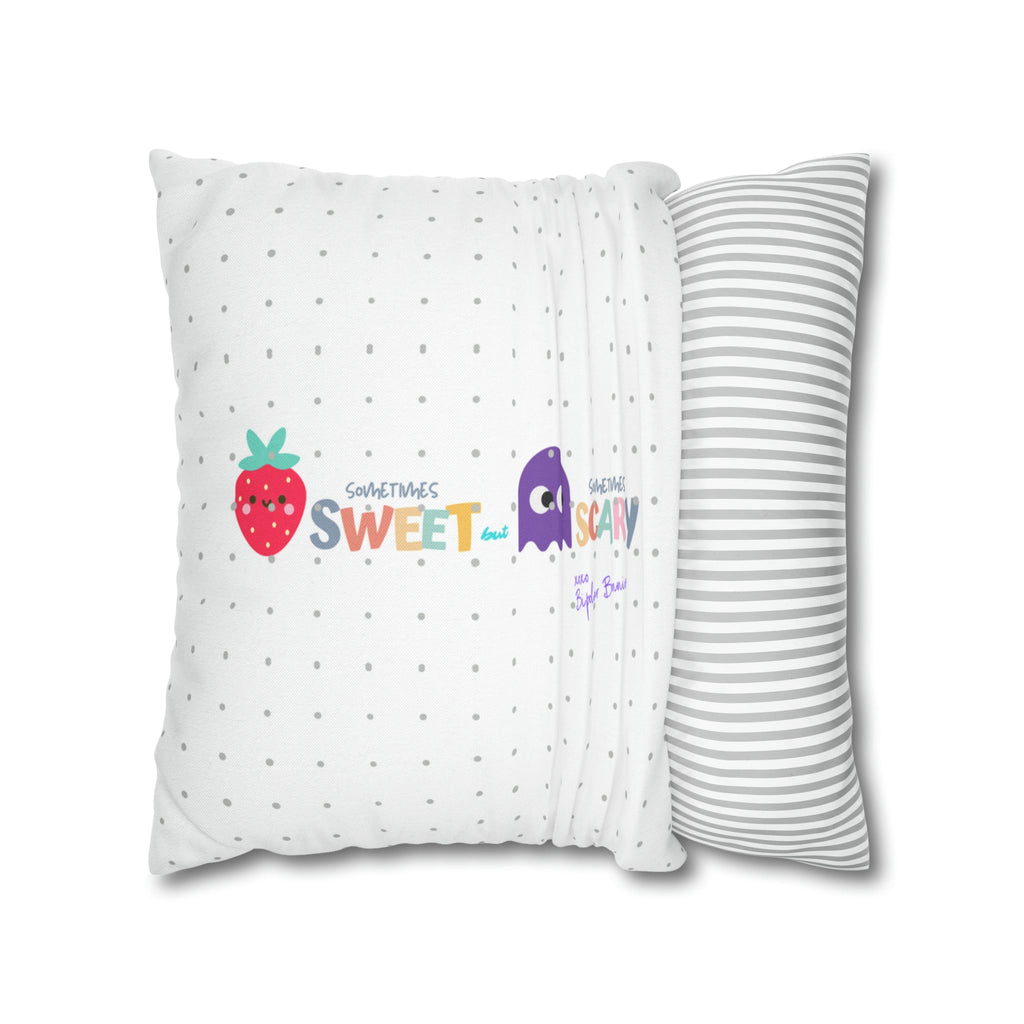 Bipolar Bonnie Series - "Sweet But Scary" and ""Sunshine Little Hurricane" Spun Polyester Square Pillow Case
