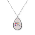 Bipolar Bonnie Series - "Sometimes Sweet But Sometimes Scary" Oval Necklace
