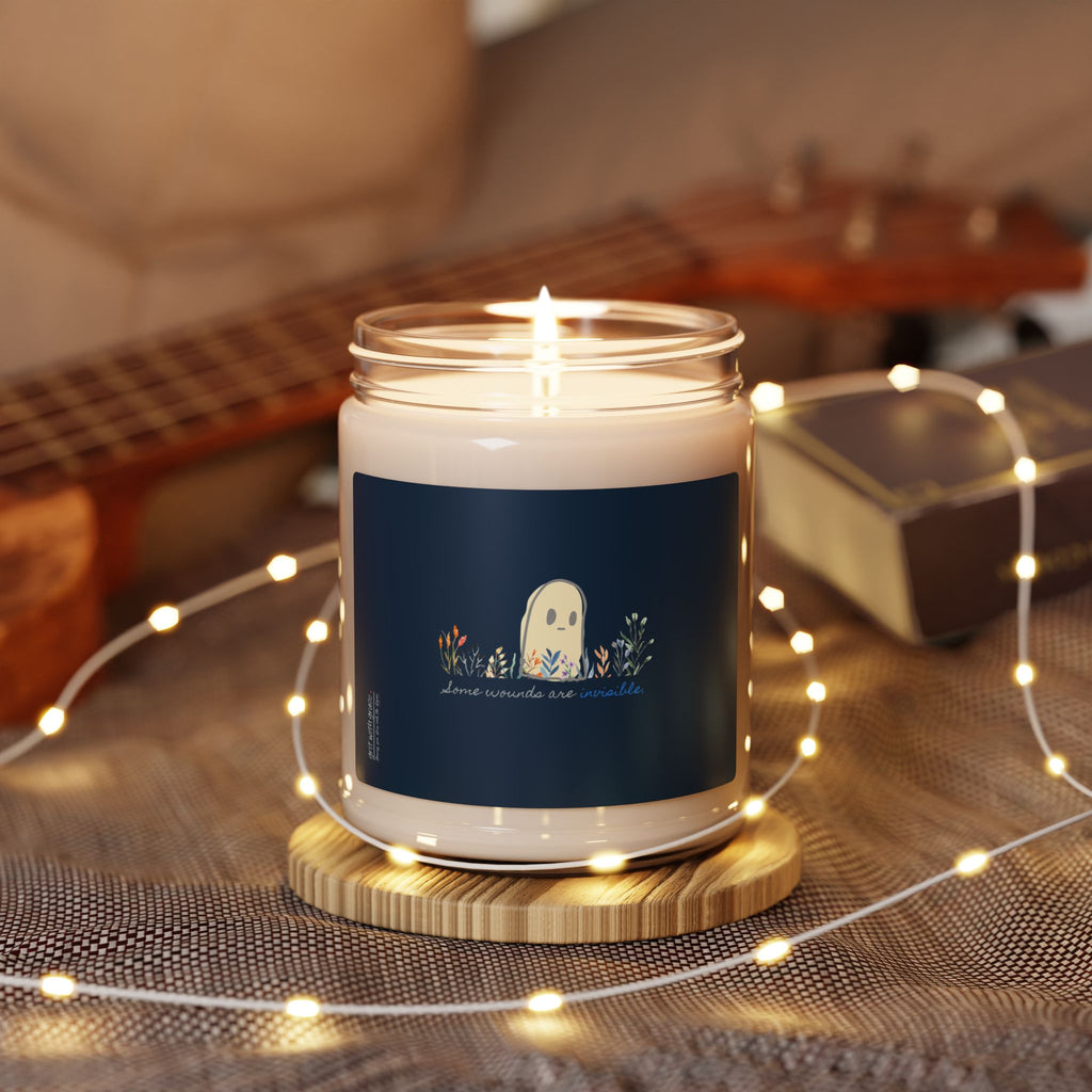 Invisible Ghost Series - "Some wounds are invisible." Scented Soy Candle, 9oz