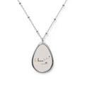 Bee Happy Series - "Be Brave." Oval Necklace