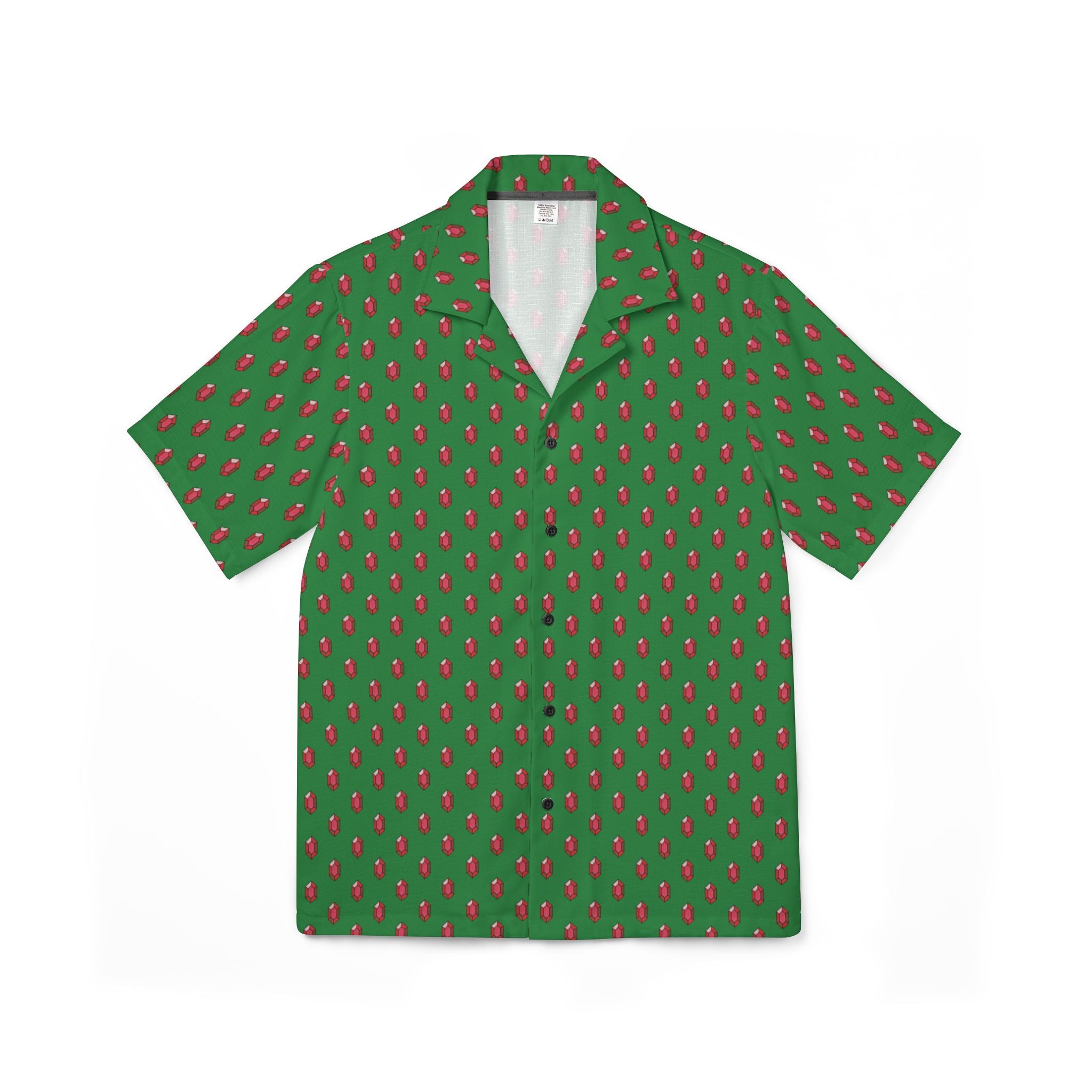 Critical Cut Green Ruby Gems Camp Shirt