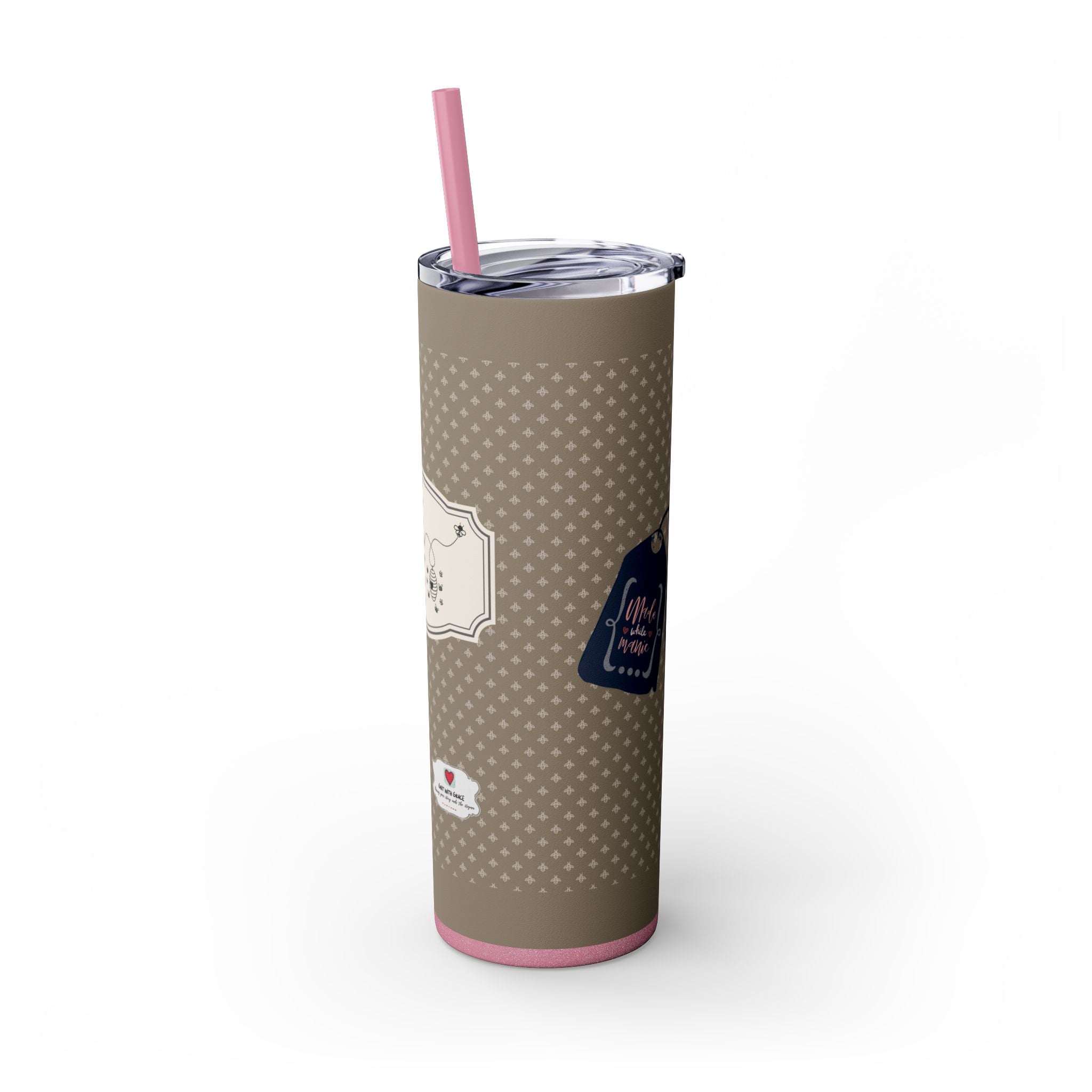 Grit With Grace Let It Be Brown 20oz Skinny Tumbler