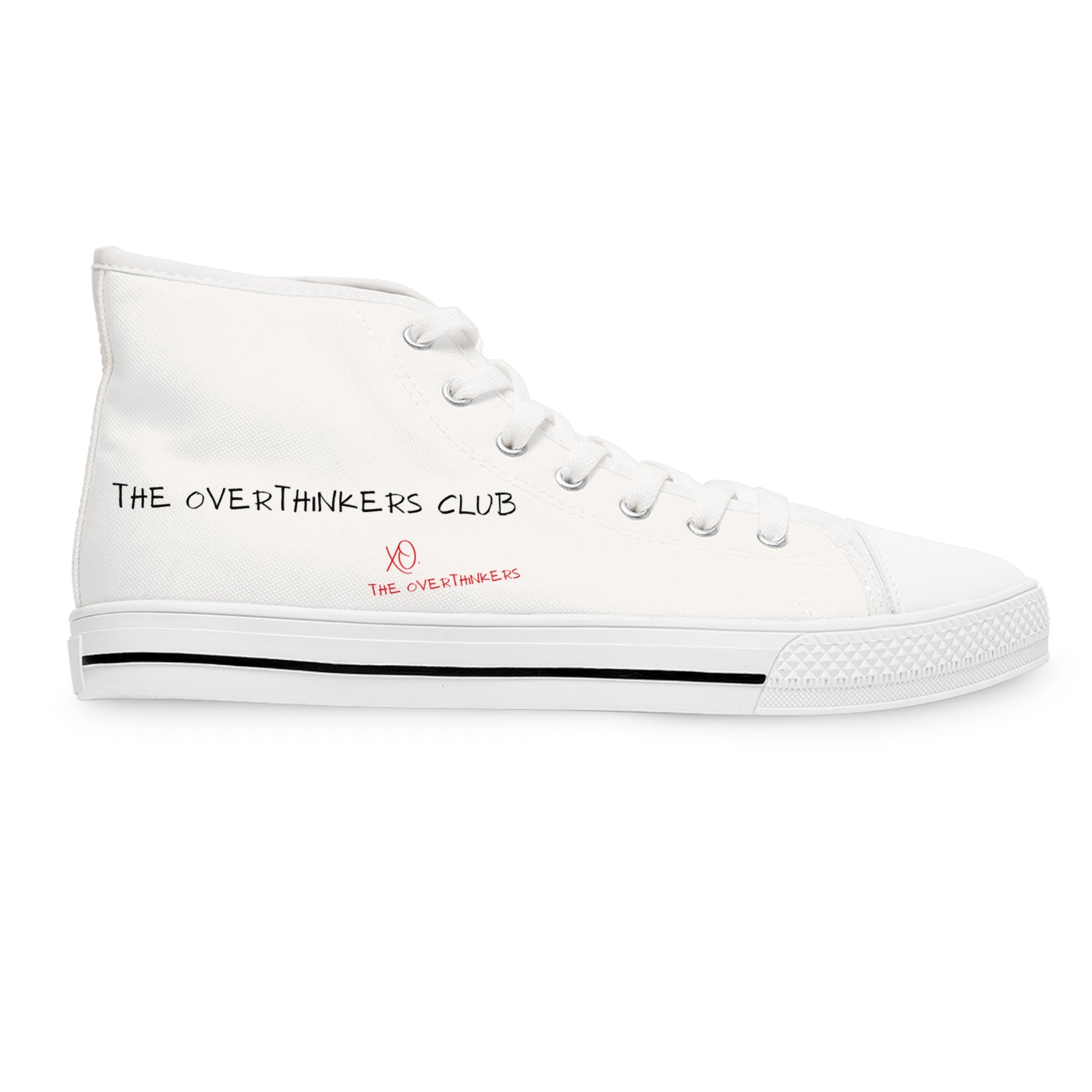 The Overthinkers Club Series - "The Overthinkers Club -xo The Overthinkers" Women's High Top Sneakers