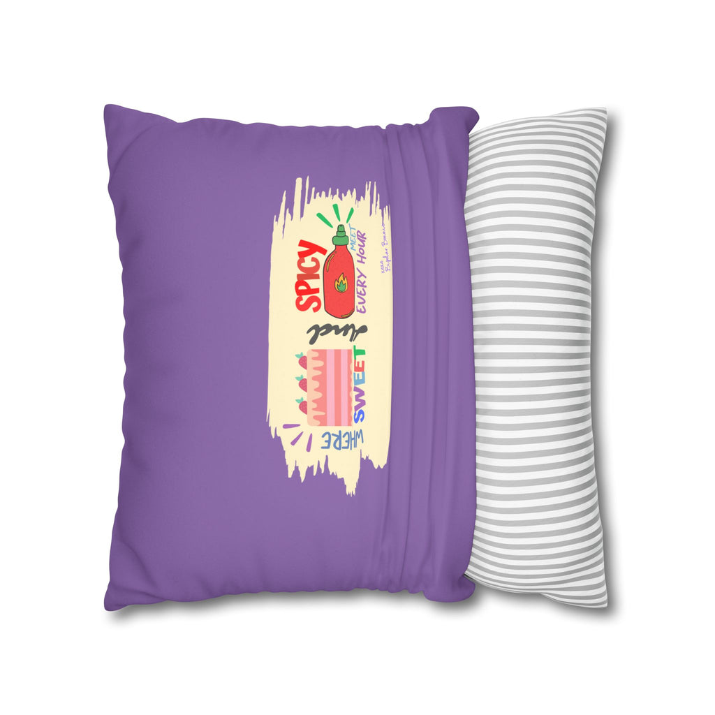 Bipolar Bonnie Series - "Sweet But Scary" and ""Sunshine Little Hurricane" Spun Polyester Square Pillow Case