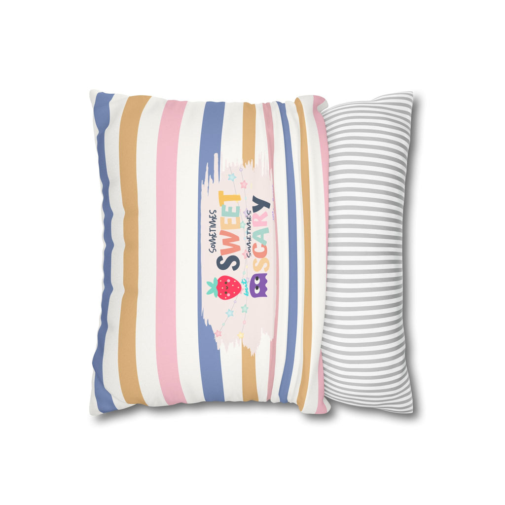 Bipolar Bonnie Series - "Sweet But Scary" and ""Sunshine Little Hurricane" Spun Polyester Square Pillow Case