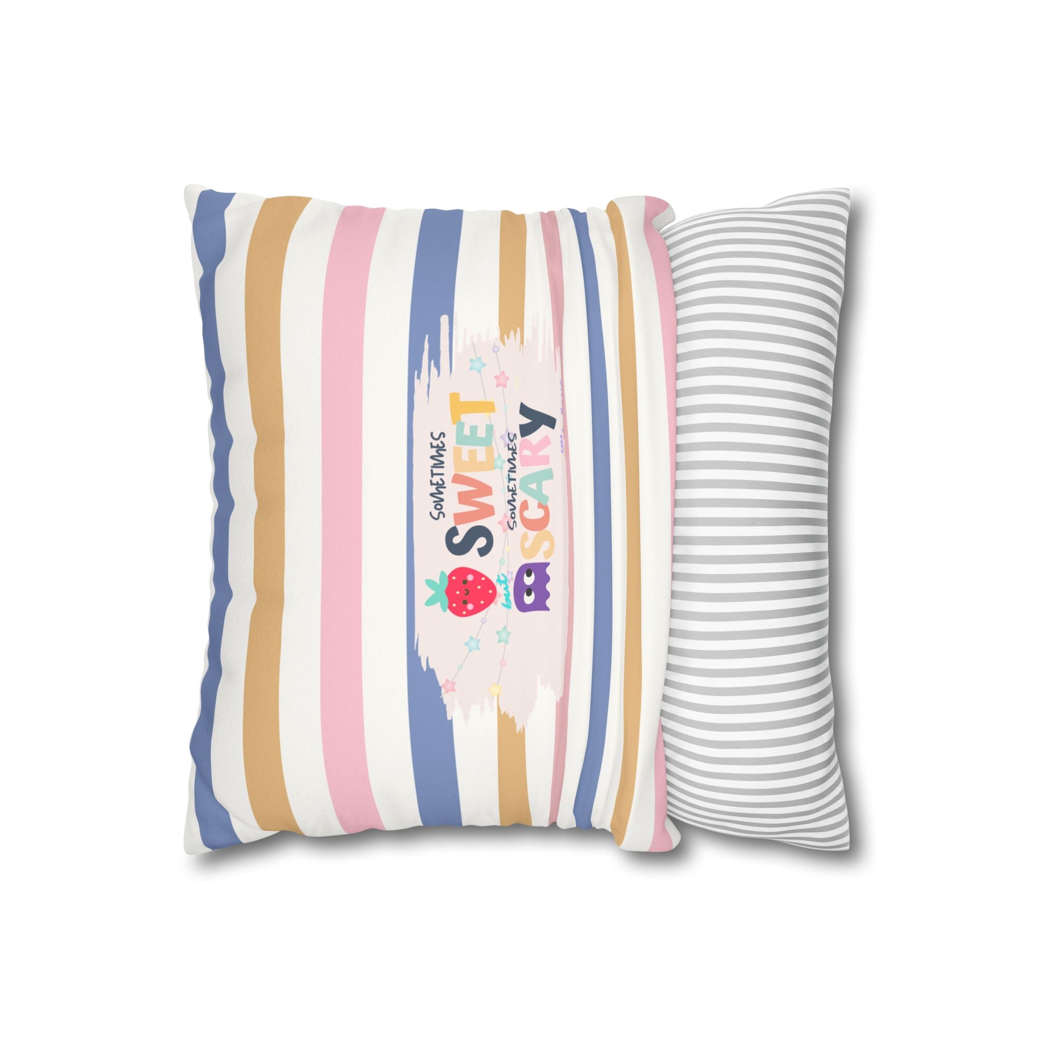 Bipolar Bonnie Series - "Sweet But Scary" and ""Sunshine Little Hurricane" Spun Polyester Square Pillow Case