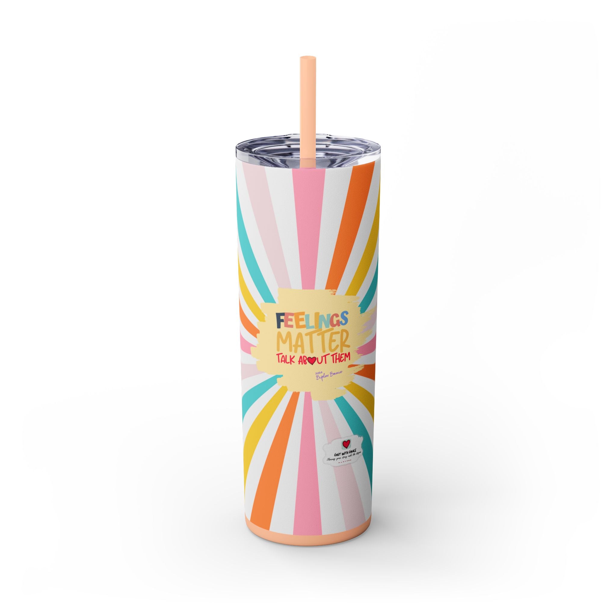 Grit With Grace Feelings Matter 20oz Skinny Tumbler
