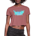 Manifest Malibu – Flowy Cropped Tee - mauve