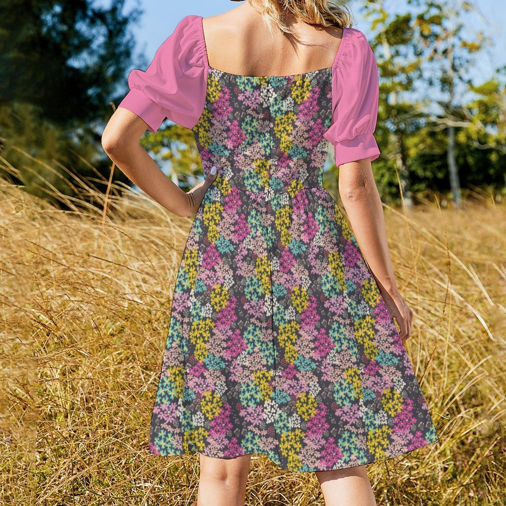 Summer Vibes Short Sleeve V Neck Lovely Dress