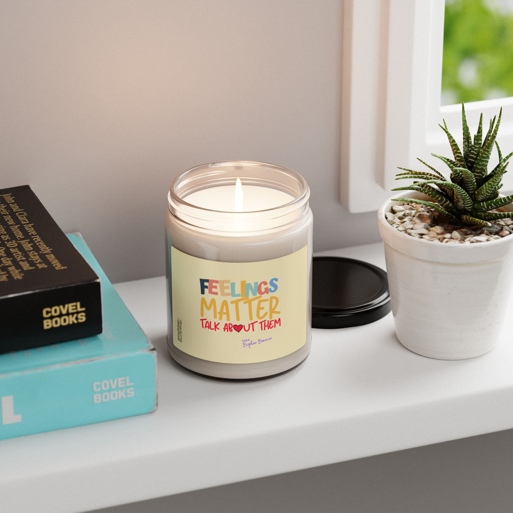 Bipolar Bonnie Series - "Feelings Matter. Talk About Them" Scented Soy Candle, 9oz