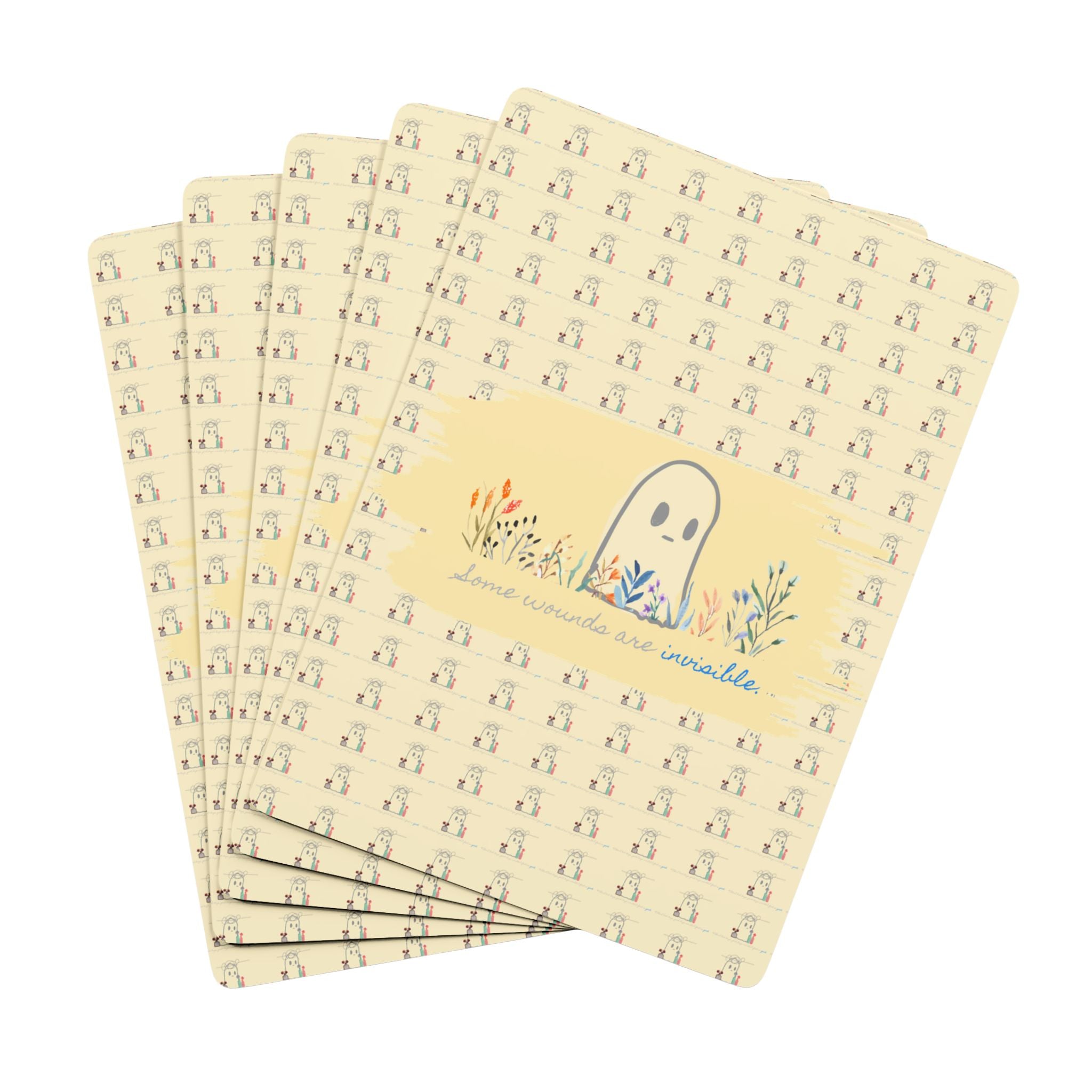 Invisible Ghost Series - "Some wounds are invisible." Custom Poker Cards