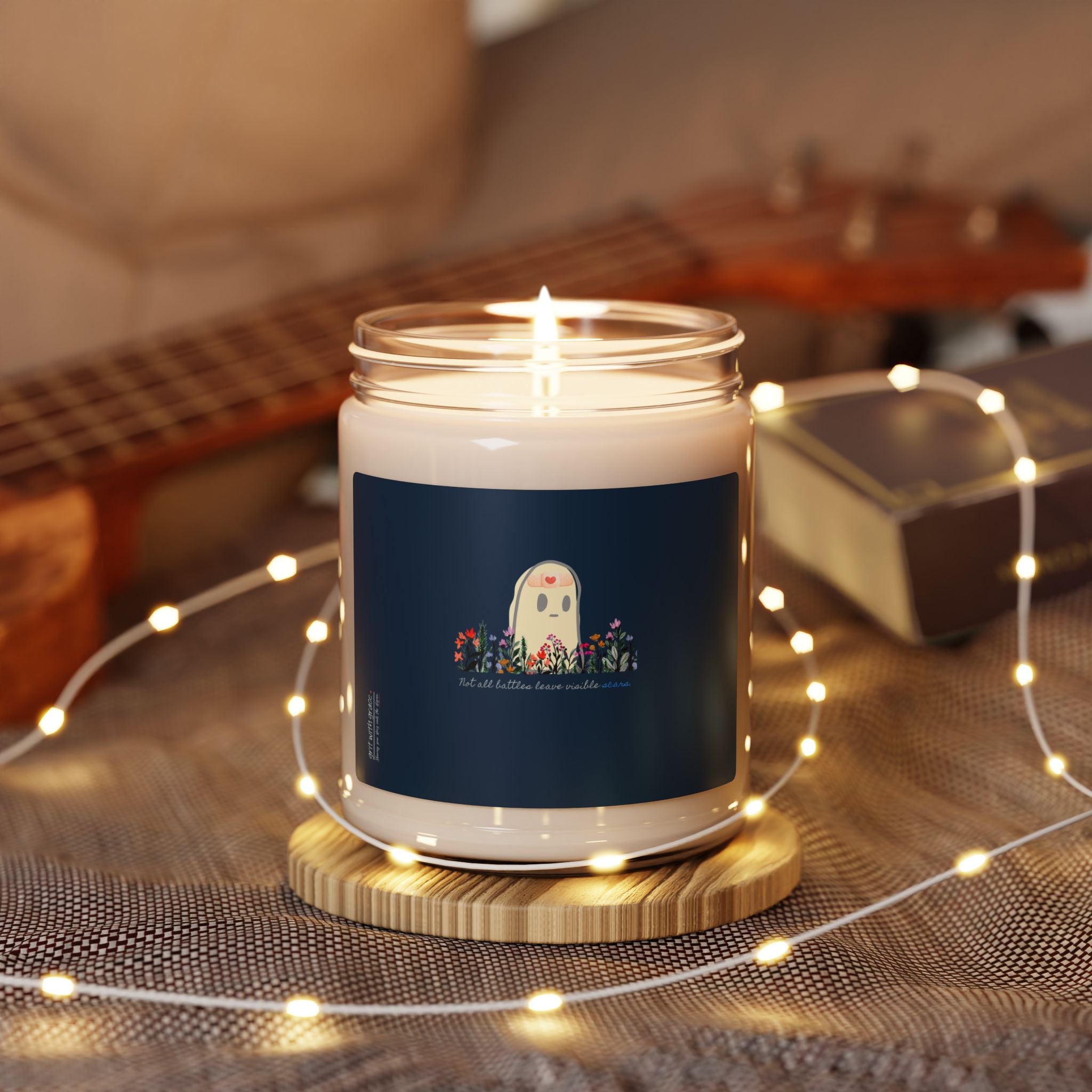Invisible Ghost Series - "Not all battles leave visible scars." Scented Soy Candle, 9oz