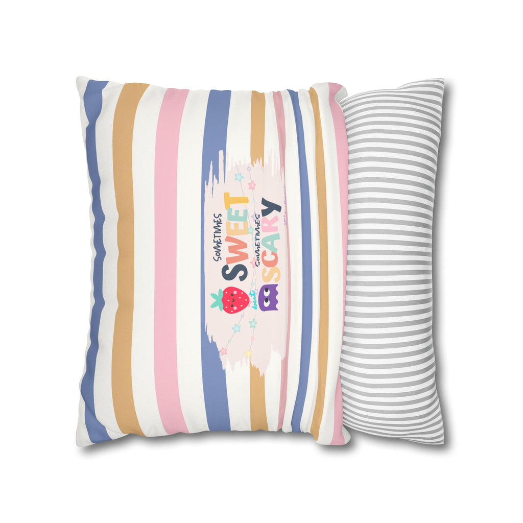 Bipolar Bonnie Series - "Sweet But Scary" and ""Sunshine Little Hurricane" Spun Polyester Square Pillow Case
