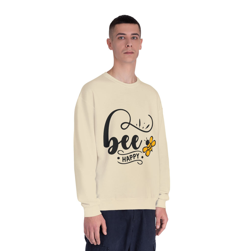 Bee Happy Series - "Bee Happy." Unisex NuBlend Crewneck Sweatshirt