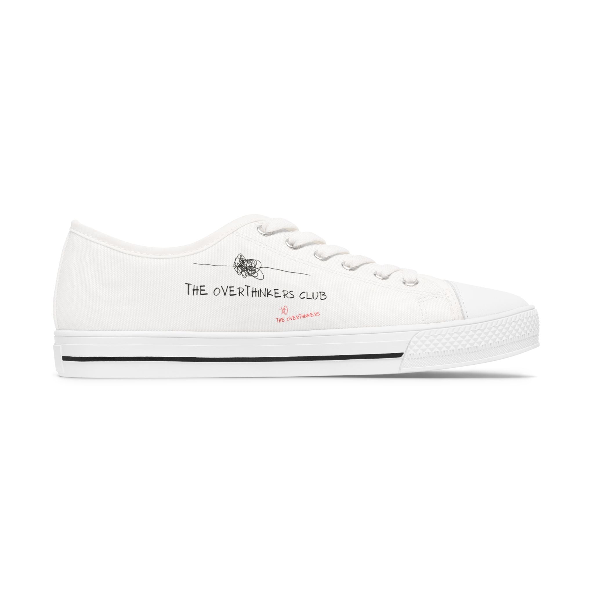 The Overthinkers Club Series - "The Overthinkers Club -xo The Overthinkers" Women's Low Top Sneakers