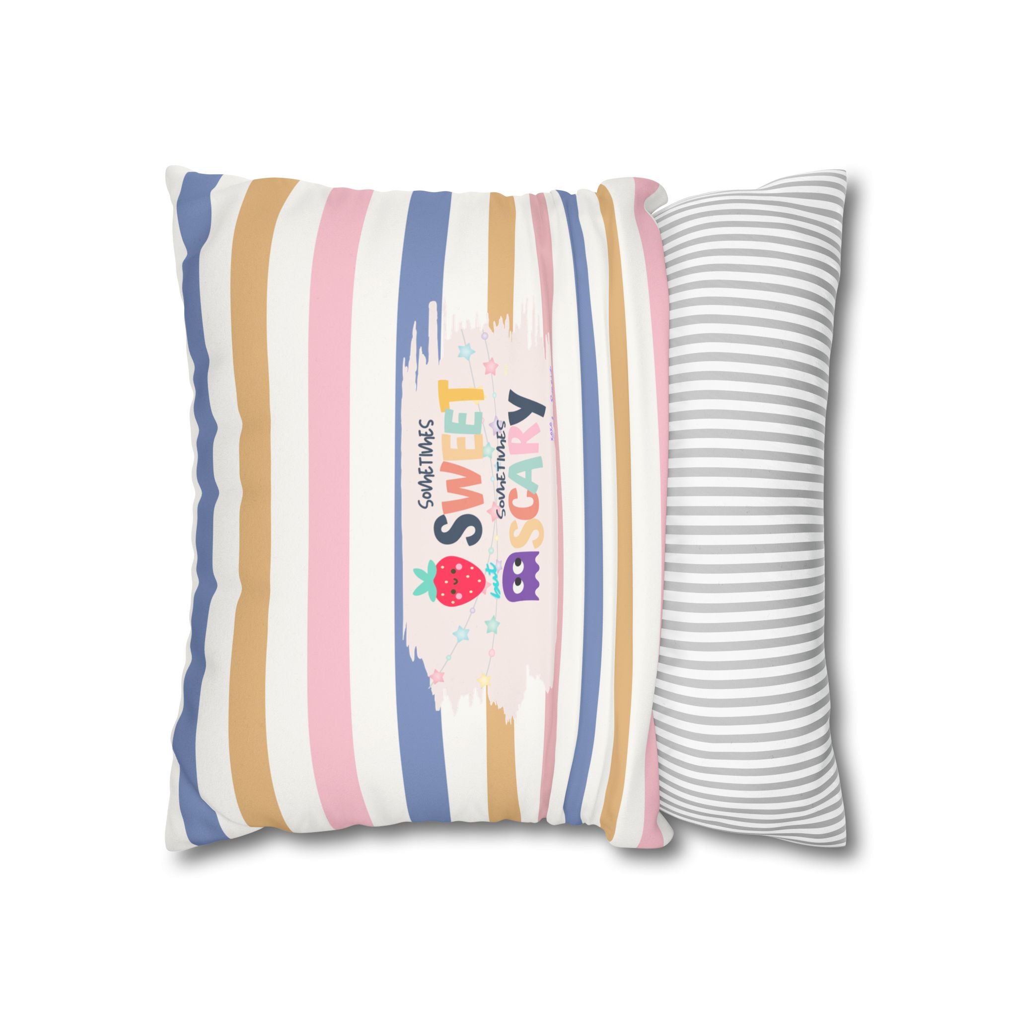 Bipolar Bonnie Series - "Sweet But Scary" and ""Sunshine Little Hurricane" Spun Polyester Square Pillow Case