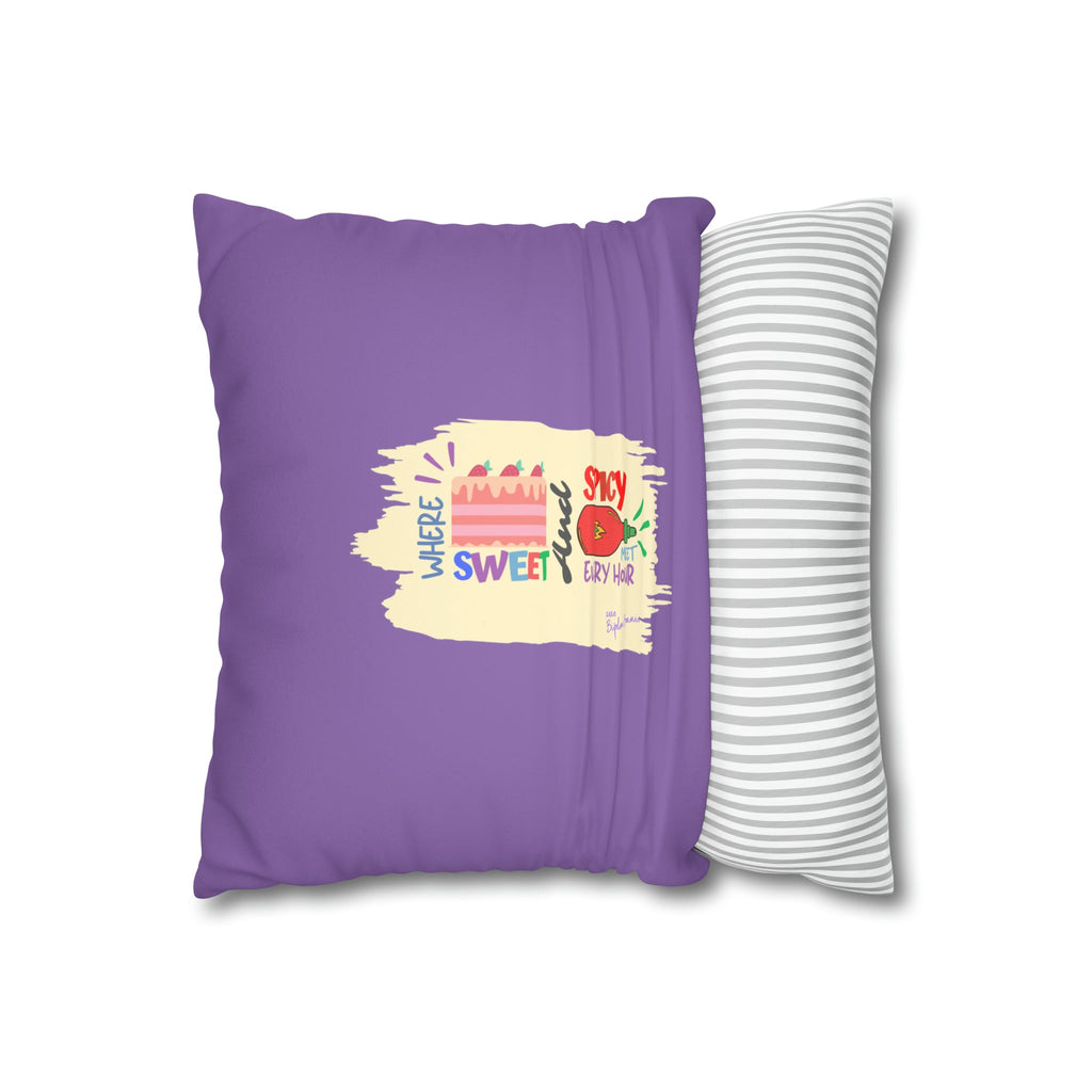 Bipolar Bonnie Series - "Sweet But Scary" and ""Sunshine Little Hurricane" Spun Polyester Square Pillow Case
