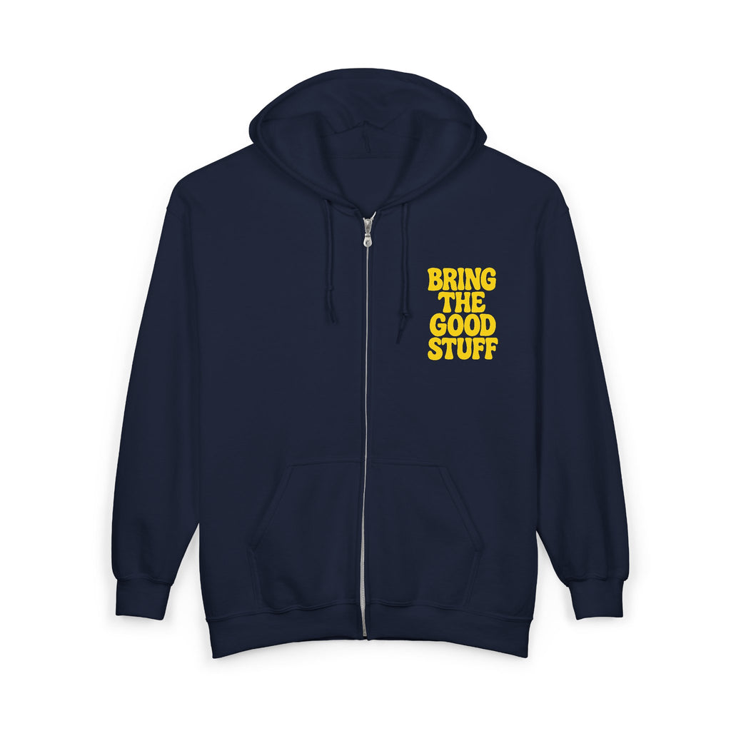 Bring The Good Stuff Pizza Zip-Up Hoodie