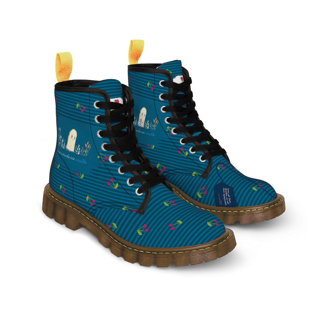 Empowerment Stomp: Invisible Ghost 'Unseen Wounds' Women's Combat Boots