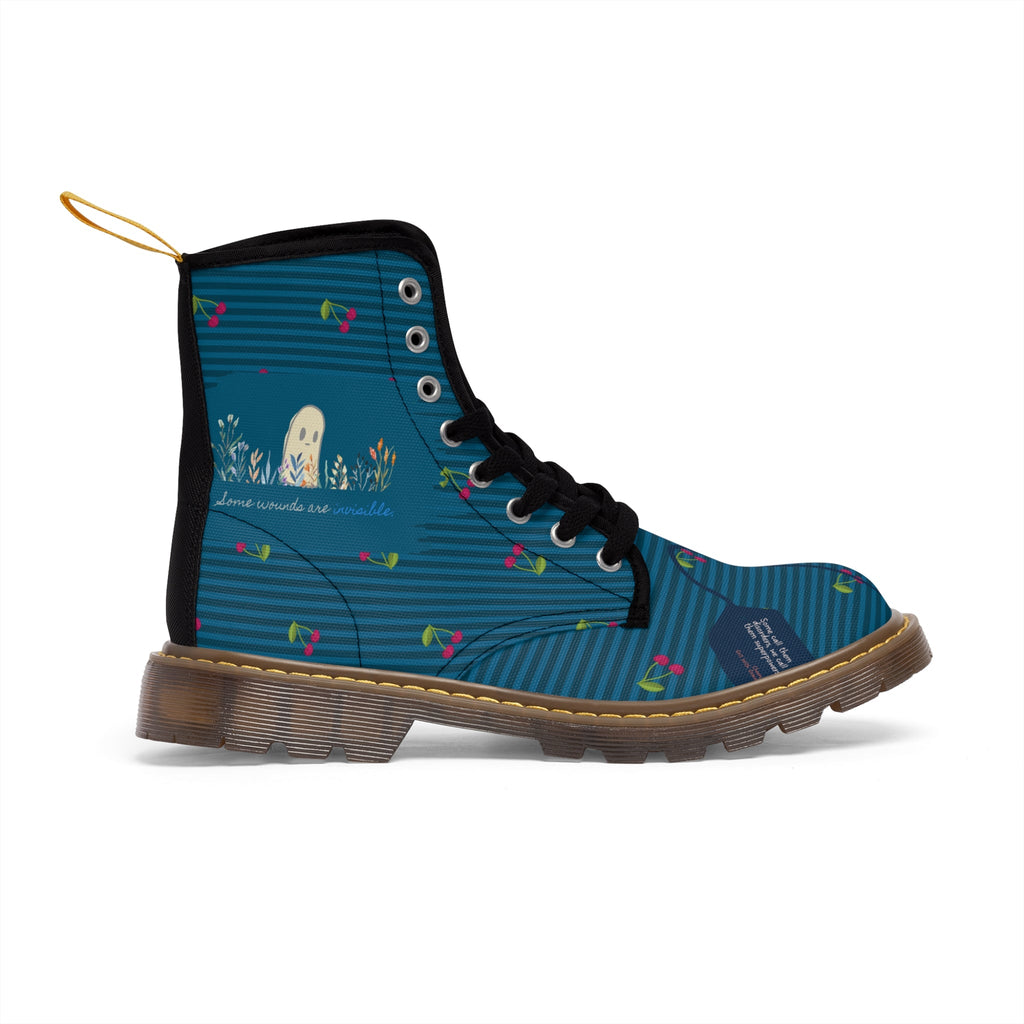 Empowerment Stomp: Invisible Ghost 'Unseen Wounds' Women's Combat Boots