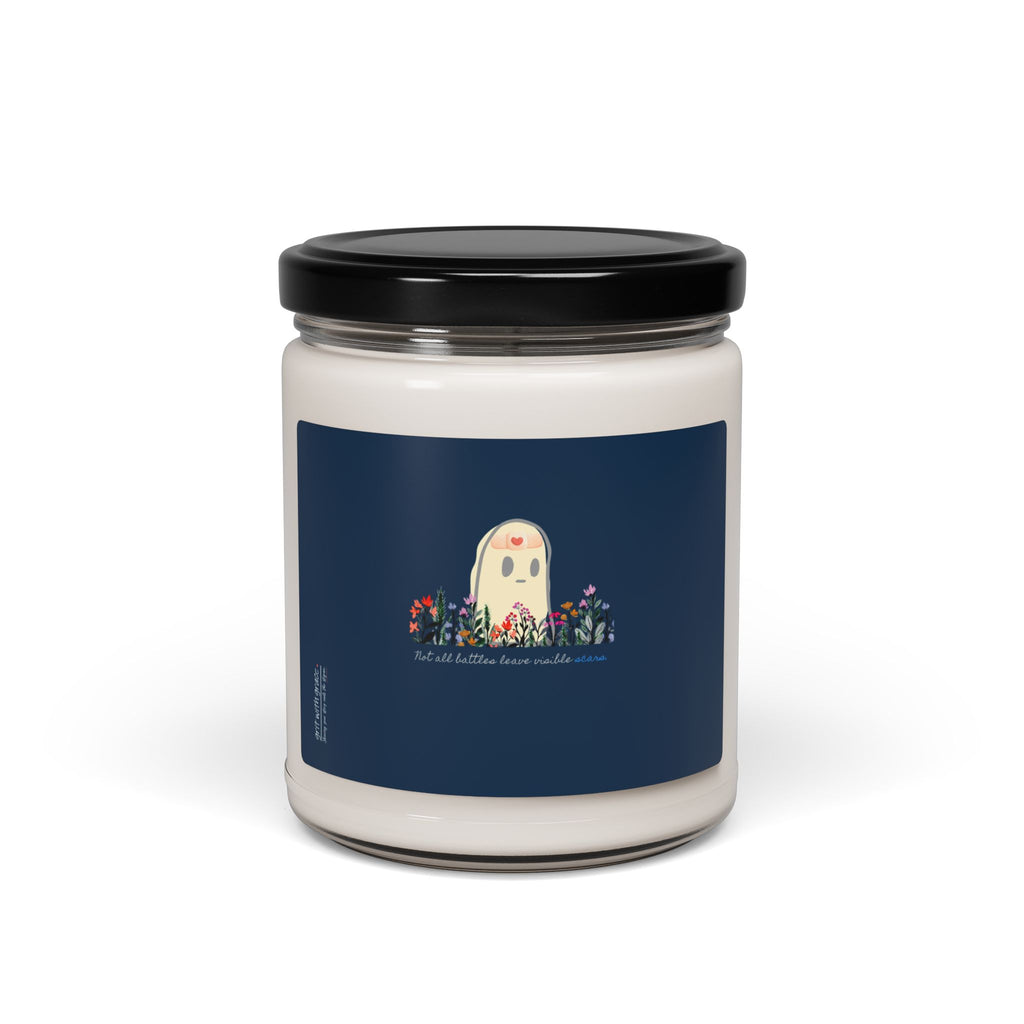 Invisible Ghost Series - "Not all battles leave visible scars." Scented Soy Candle, 9oz