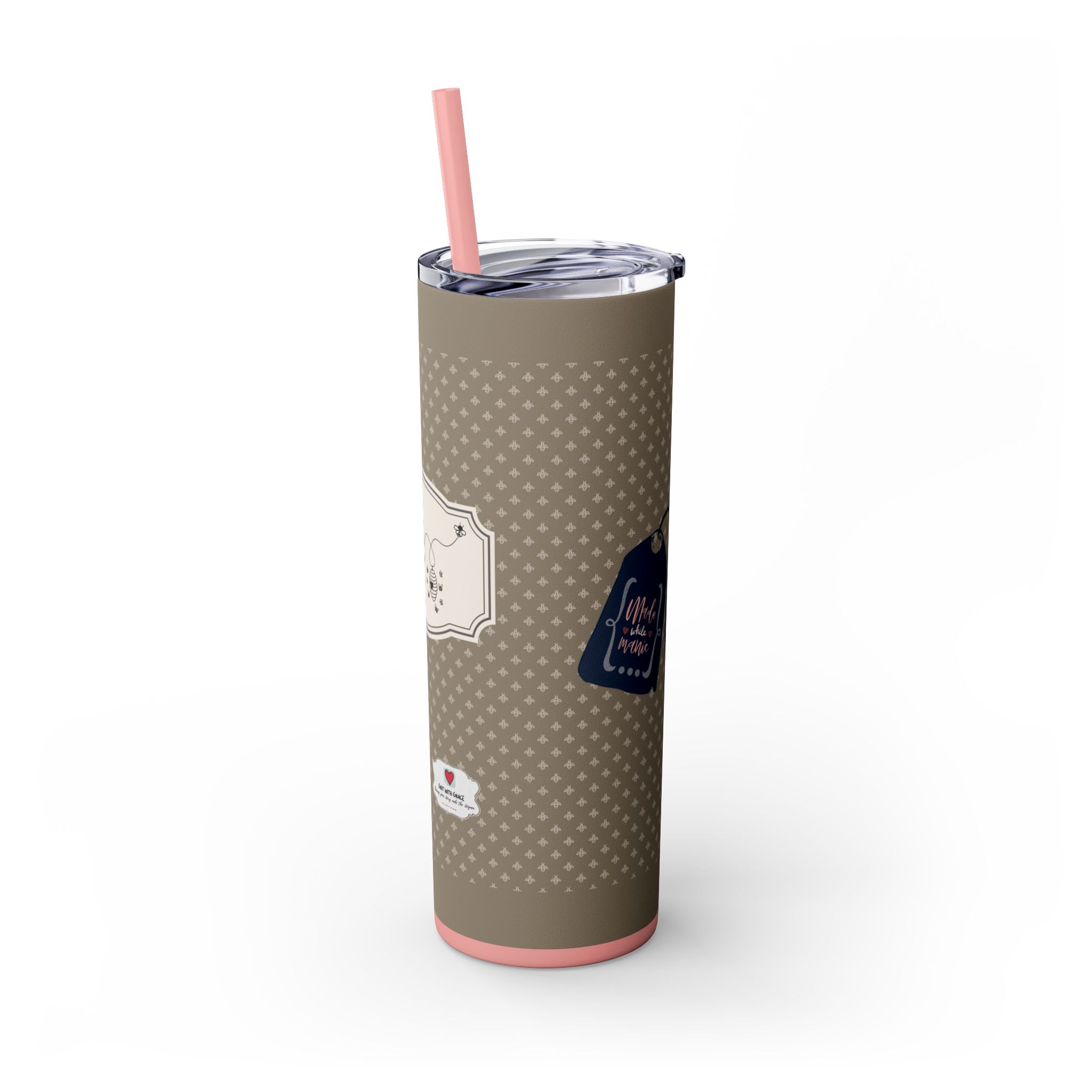 Grit With Grace Let It Be Brown 20oz Skinny Tumbler