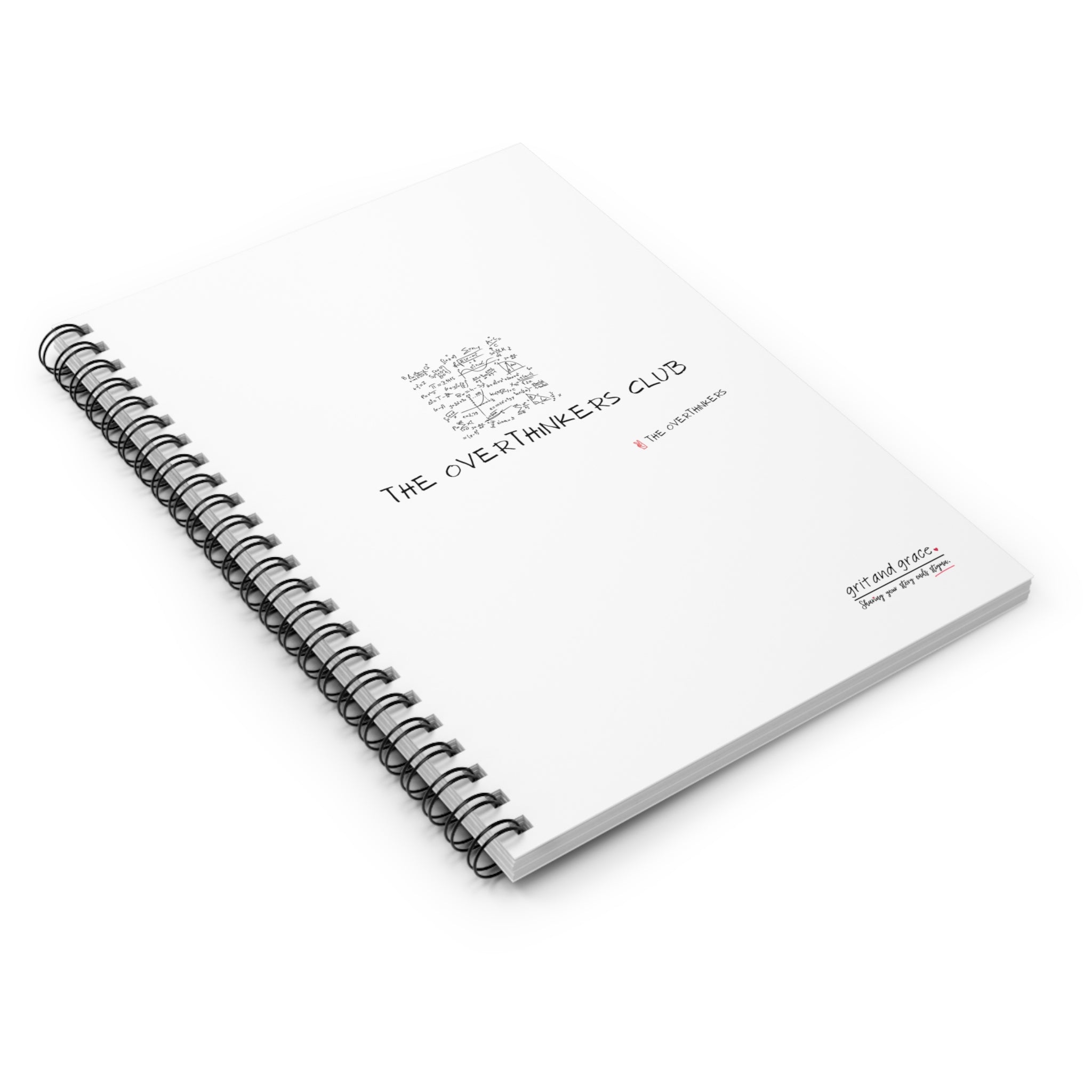 The Overthinkers Club Series - "The Overthinkers Club -xo The Overthinkers" Spiral Notebook - Ruled Line