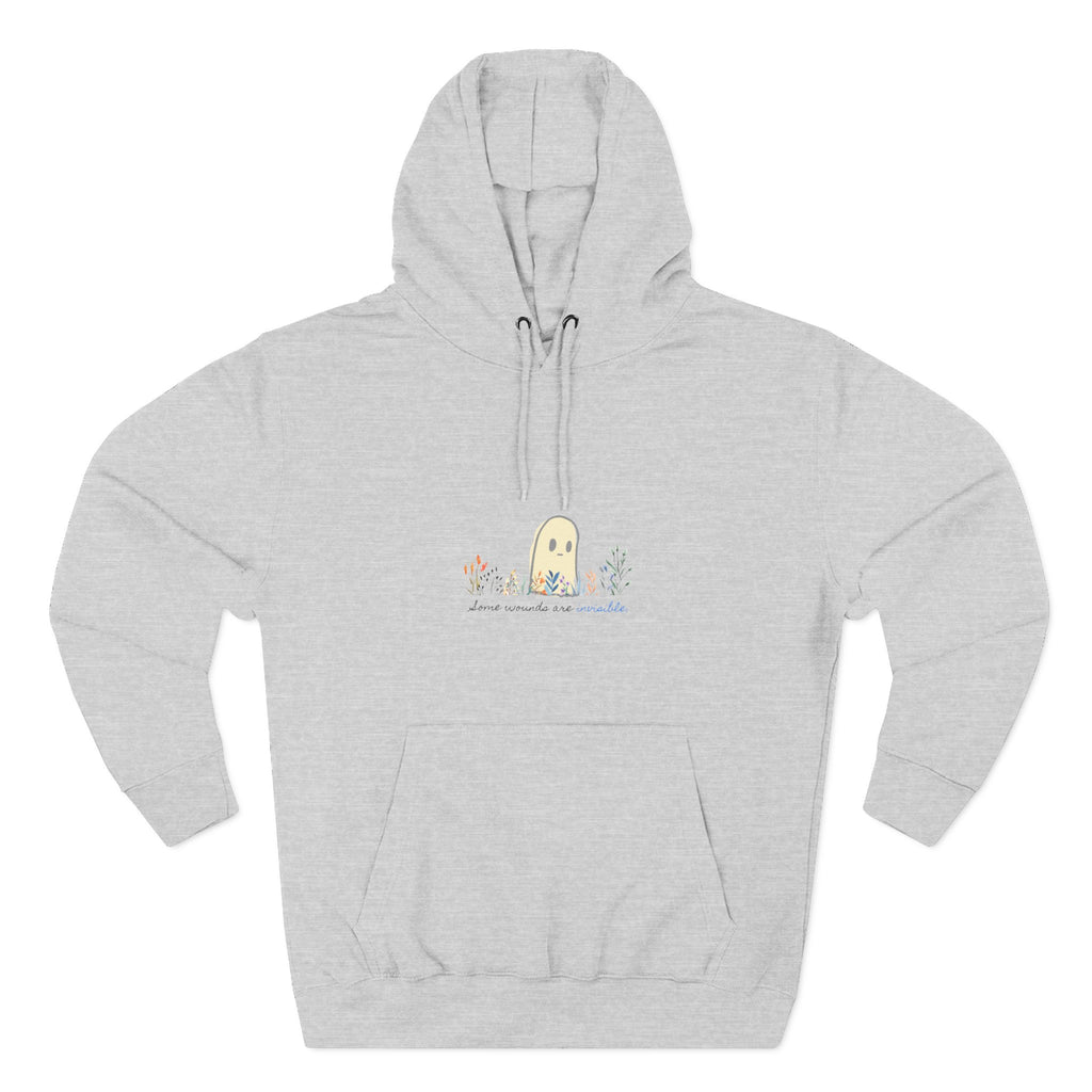 Invisible Ghost Series - "Some Wounds Are Invisible." Unisex Premium Pullover Hoodie