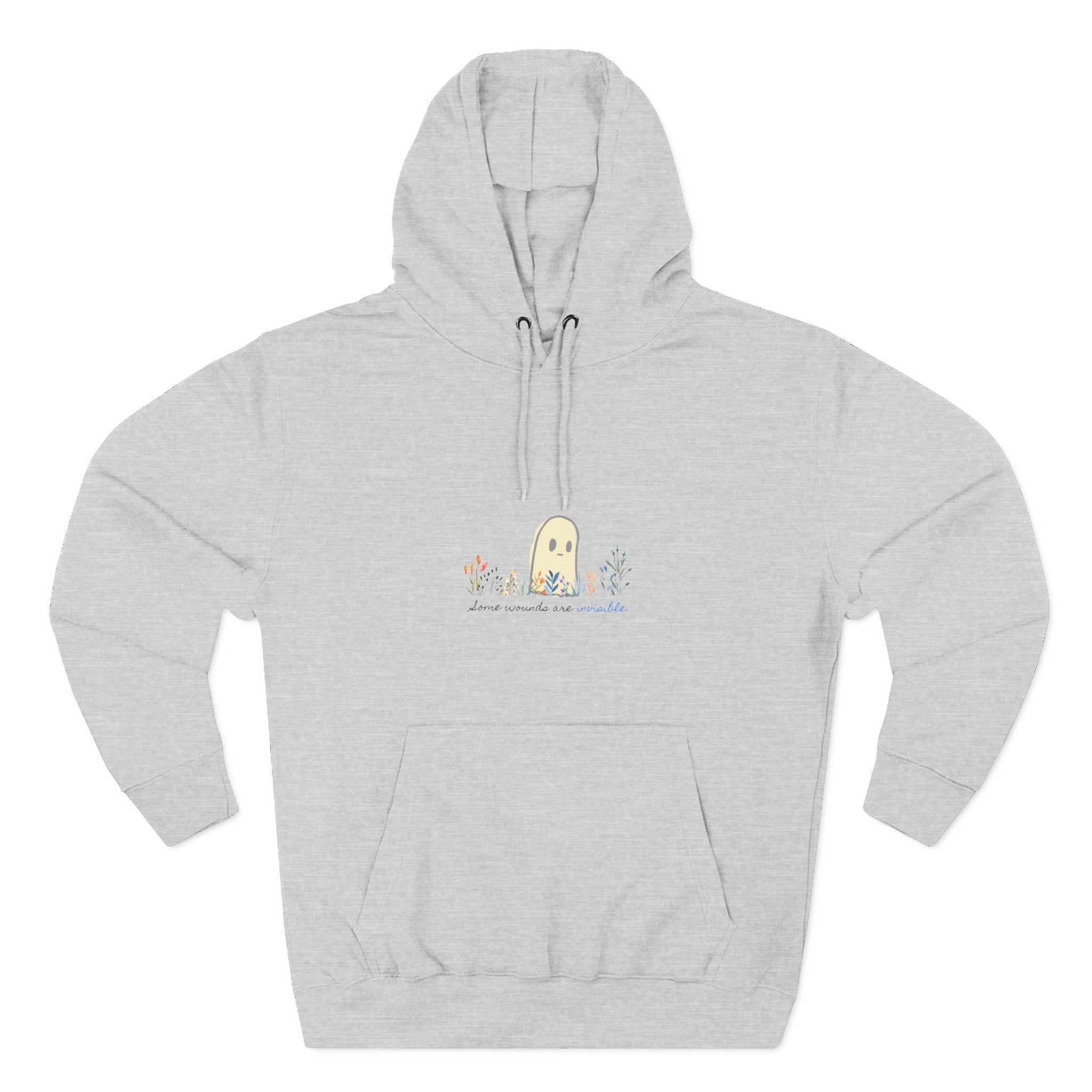 Invisible Ghost Series - "Some Wounds Are Invisible." Unisex Premium Pullover Hoodie
