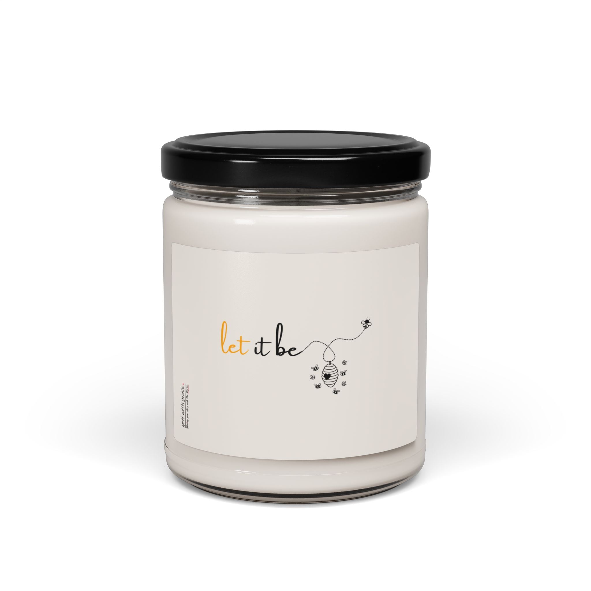 Bee Happy Series - "Let It Be." Scented Soy Candle, 9oz