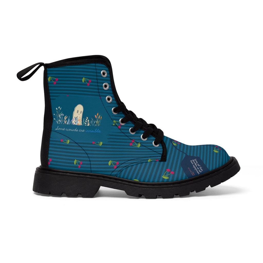 Empowerment Stomp: Invisible Ghost 'Unseen Wounds' Women's Combat Boots