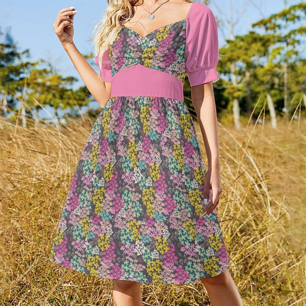 Summer Vibes Short Sleeve V Neck Lovely Dress