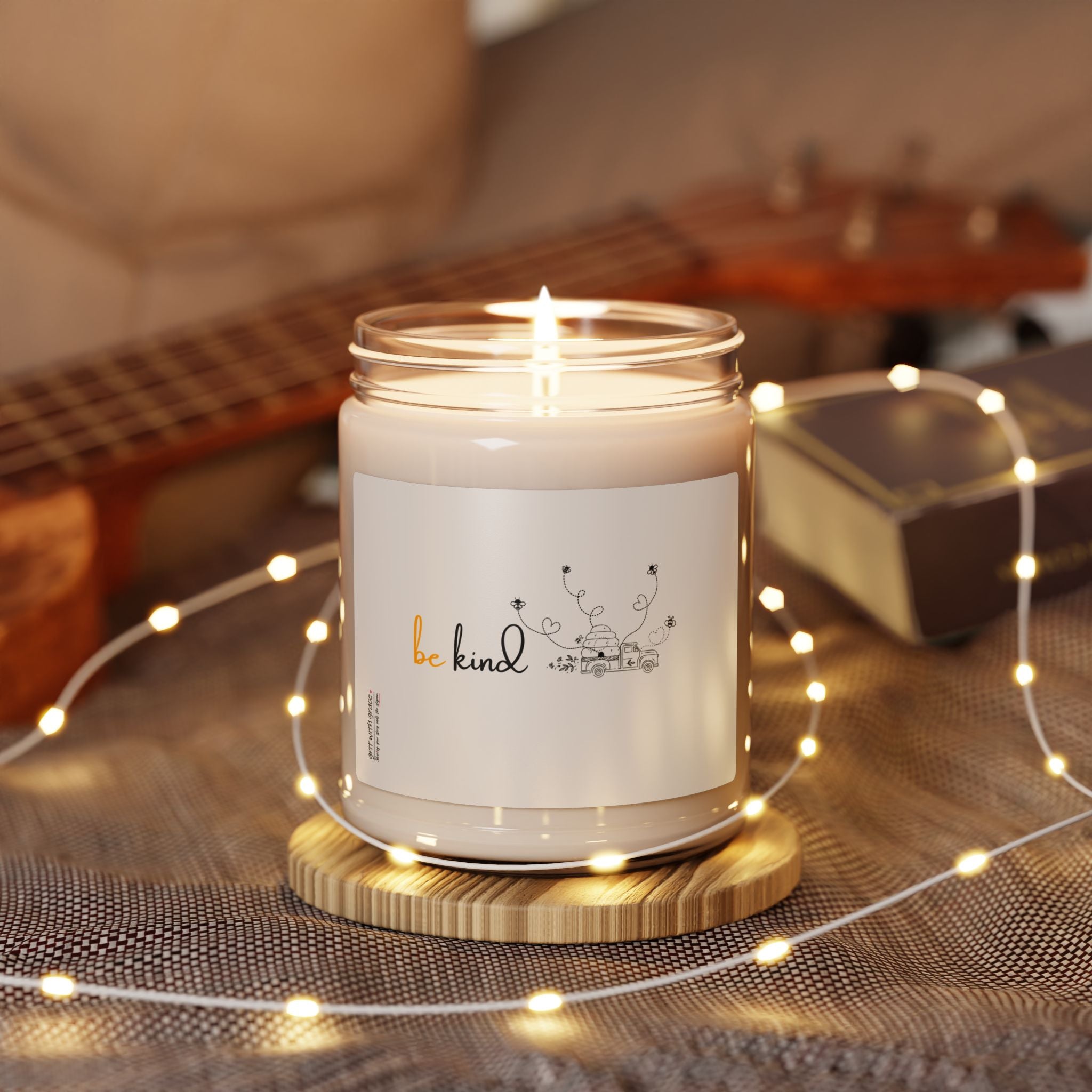 Bee Happy Series - "Be Kind." Scented Soy Candle, 9oz