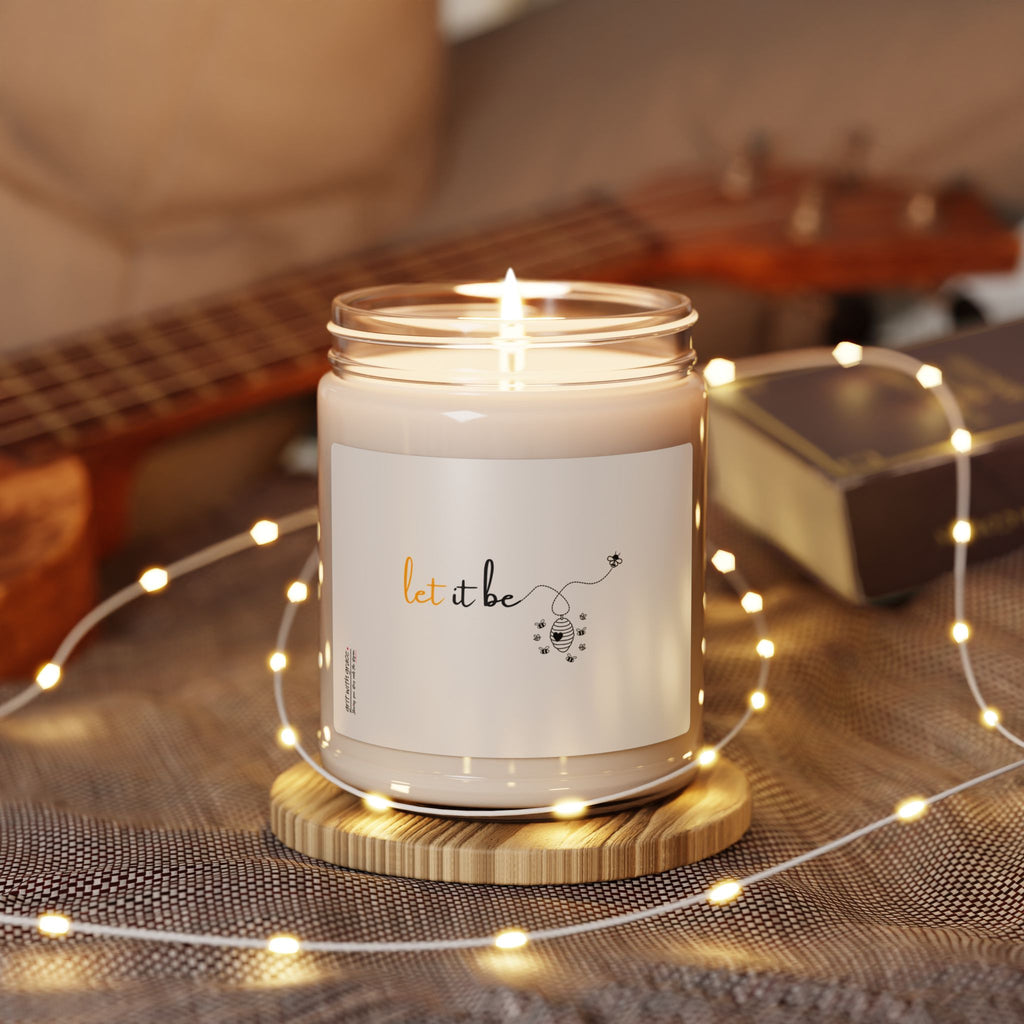 Bee Happy Series - "Let It Be." Scented Soy Candle, 9oz