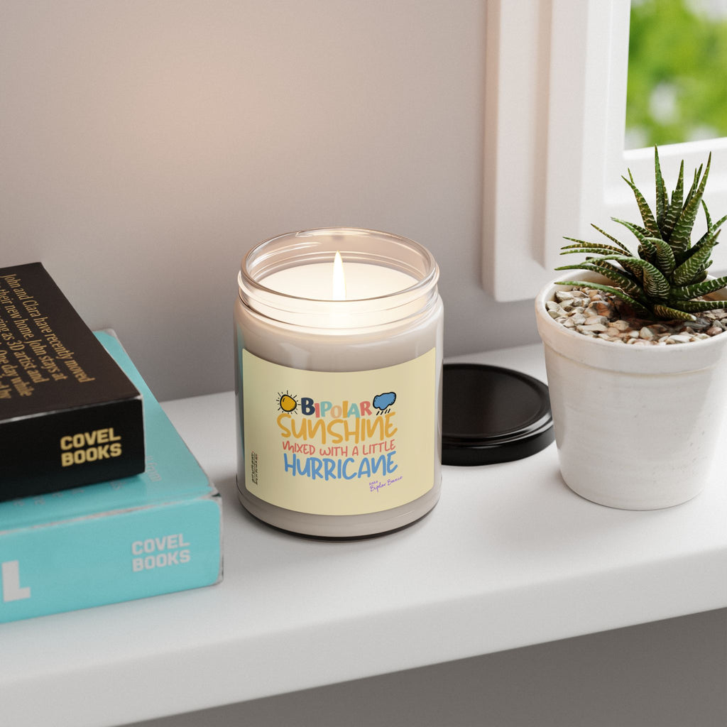 Bipolar Bonnie Series - "Bipolar Sunshine Mixed With A Little Hurricane" Scented Soy Candle, 9oz