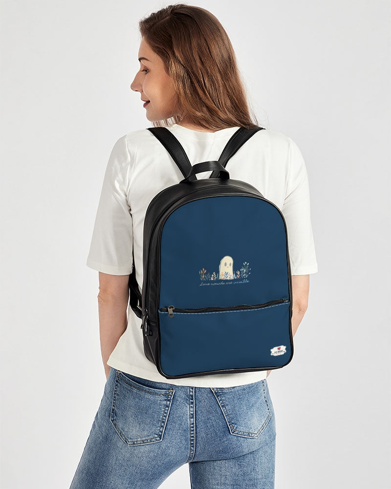 Invisible Ghost Series Classic Faux Leather Backpack