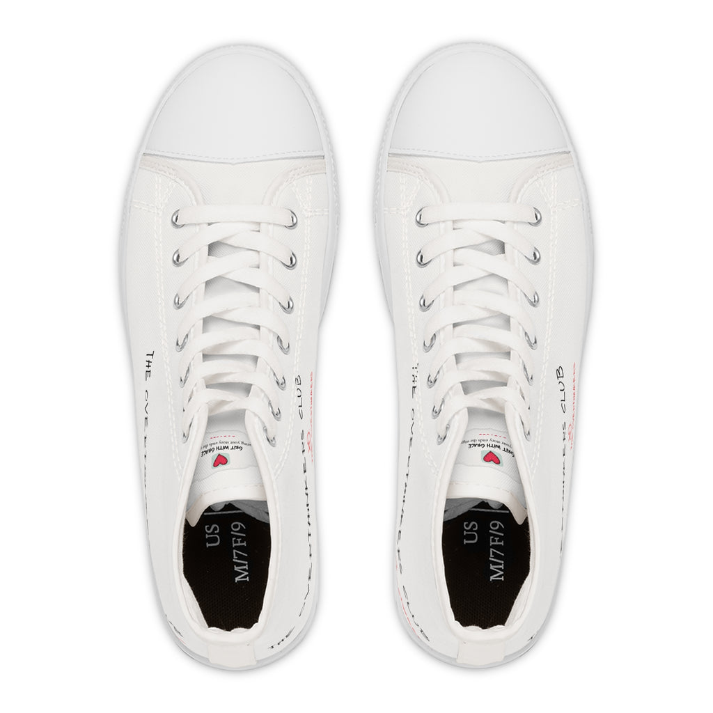 The Overthinkers Club Series - "The Overthinkers Club -xo The Overthinkers" Women's High Top Sneakers
