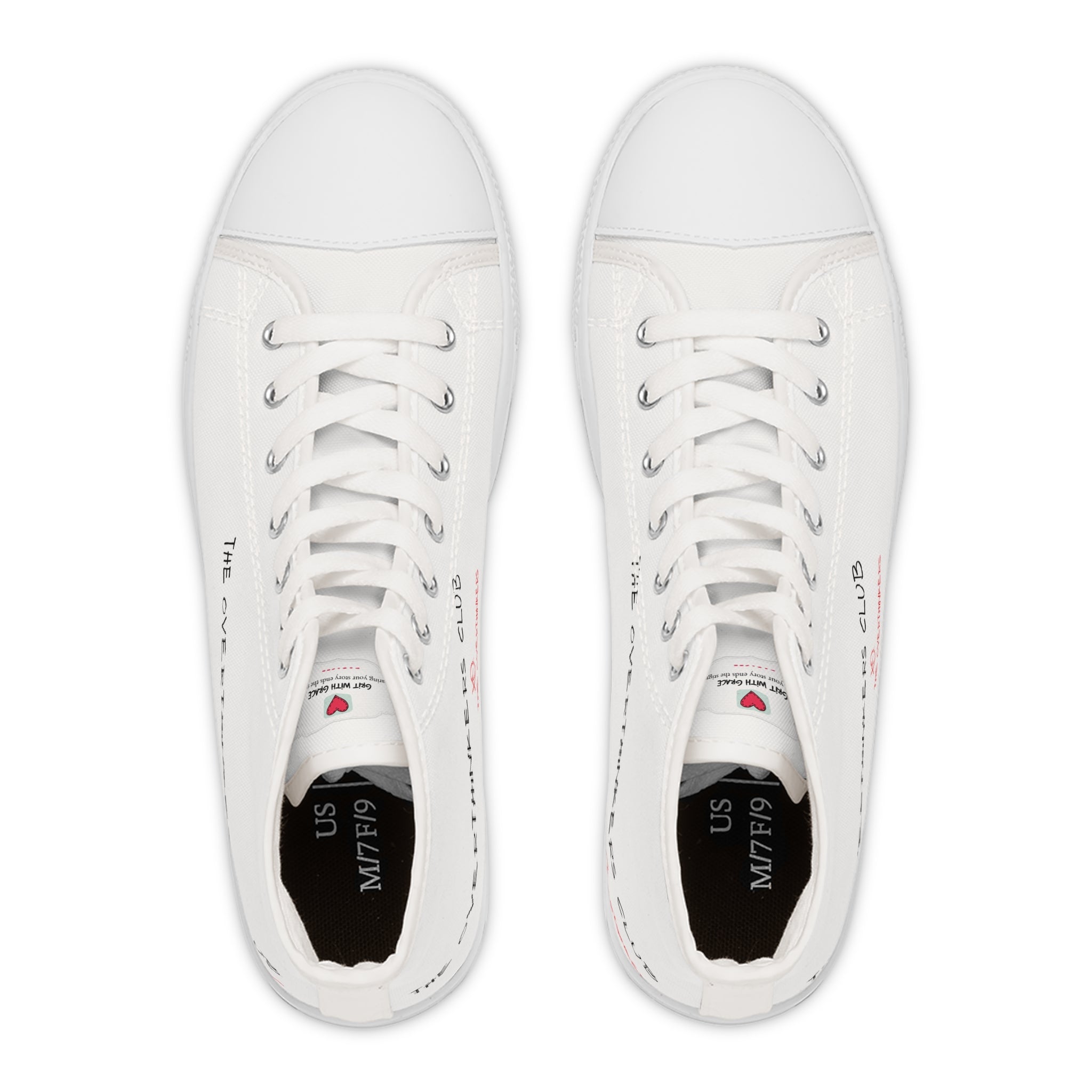 The Overthinkers Club Series - "The Overthinkers Club -xo The Overthinkers" Women's High Top Sneakers
